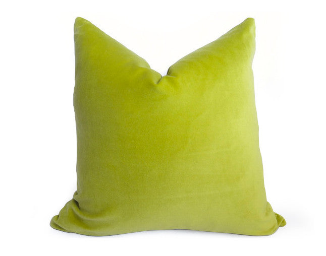 Elite Velvet Pillow Cover - Lime