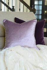 Glisten Velvet Pillow Cover - Orchid Lavander
