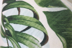 Tropical Palms Linen Pillow Cover