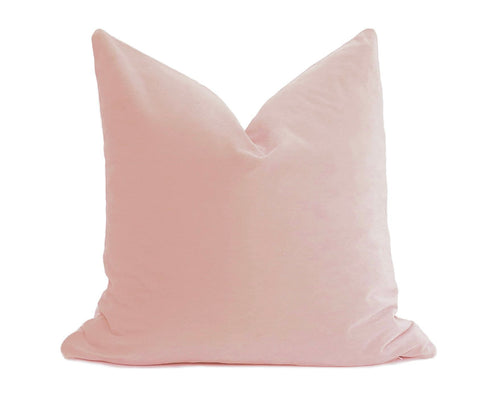 Plush Velvet Pillow Cover - Blush