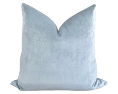 Belgium Velvet Pillow Cover - Spa Blue