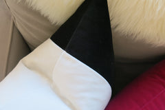 Classic Colorblock Velvet Pillow Cover - Black & Ivory