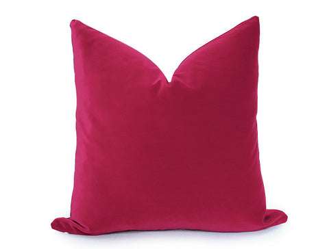 Plush Velvet Pillow Cover - Scarlett Red