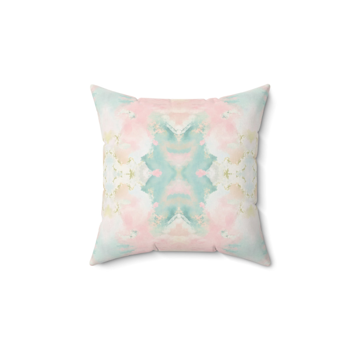 Pastel Matte Velveteen Kaleidoscope Pillow - Watercolor design - Grand Millennial style