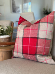 Christmas Pillow Cover - Tartan