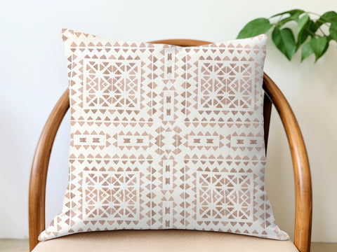 Tile Grid Pillow Cover - Blush