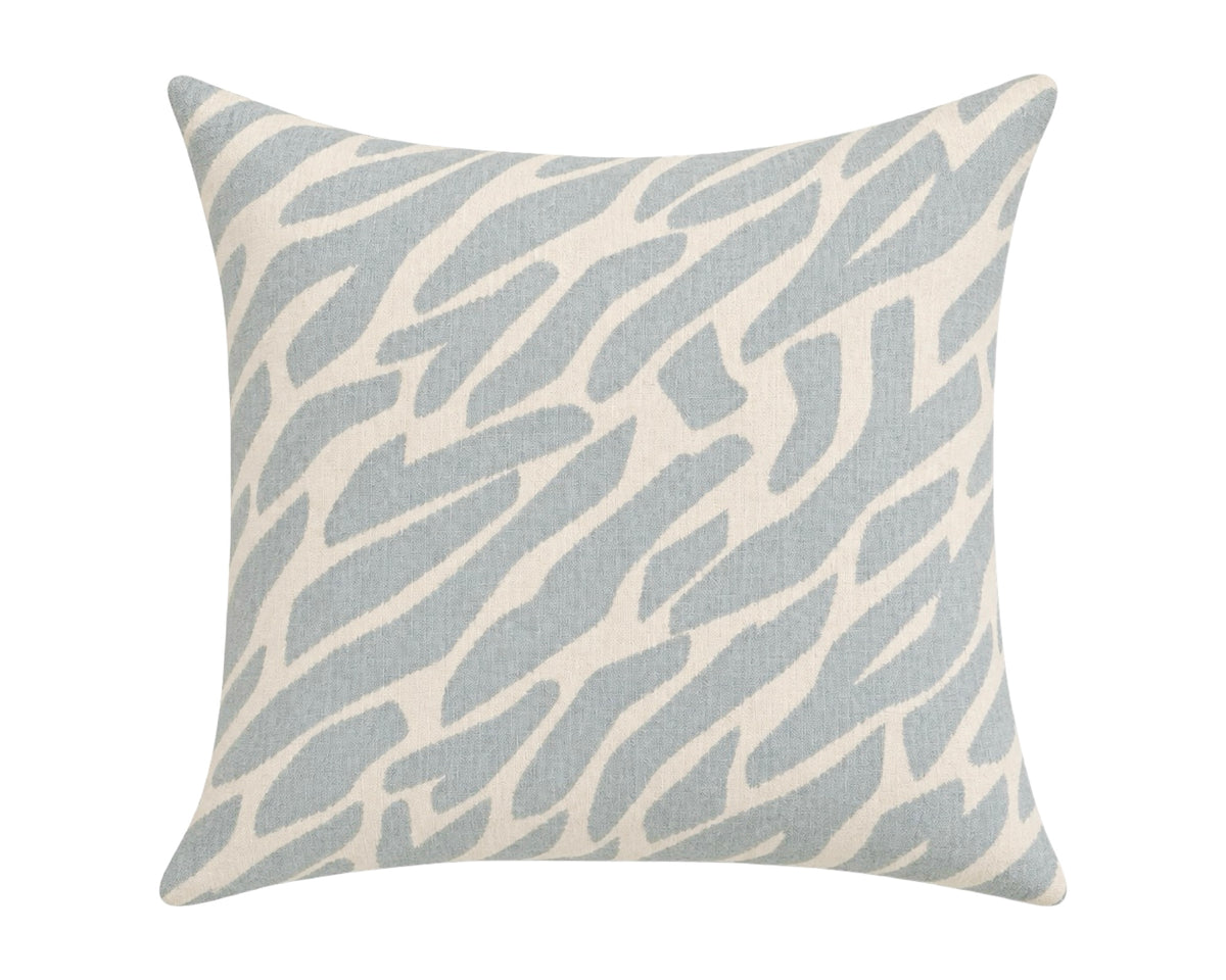 Coastal Print Pillow Cover - Lake Blue