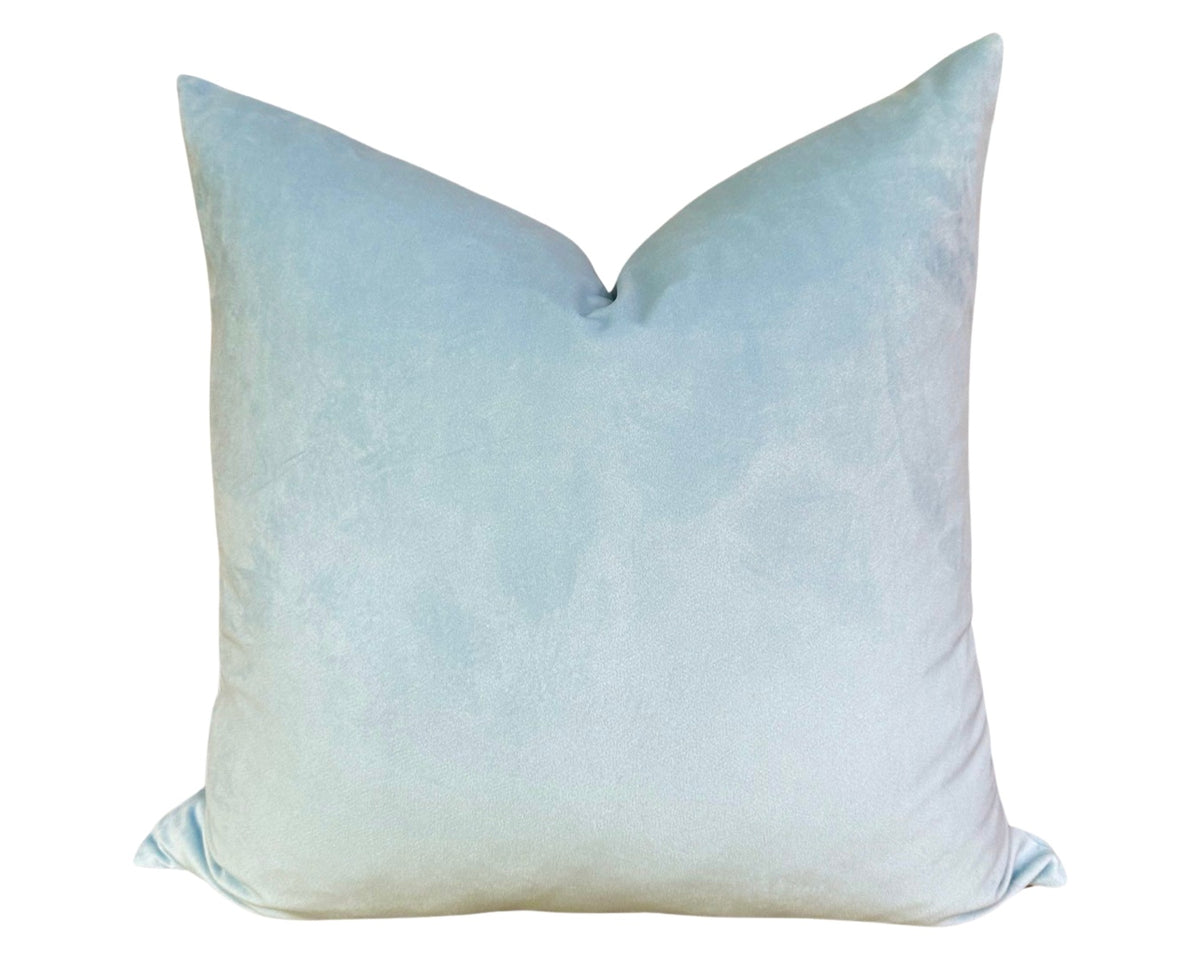 Plush Velvet Pillow Cover - Powder Blue