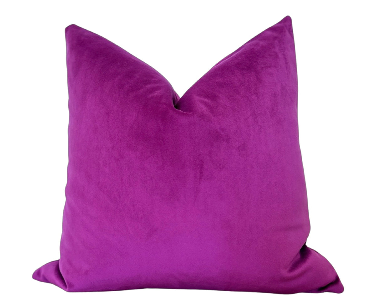 Plush Velvet Pillow Cover - Berry
