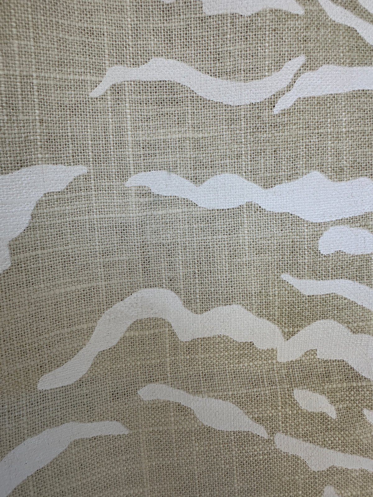 Tiger print decorative pillow cover tan linen