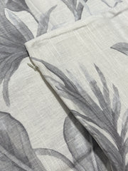 Linen Palm Pillow Cover - Gray