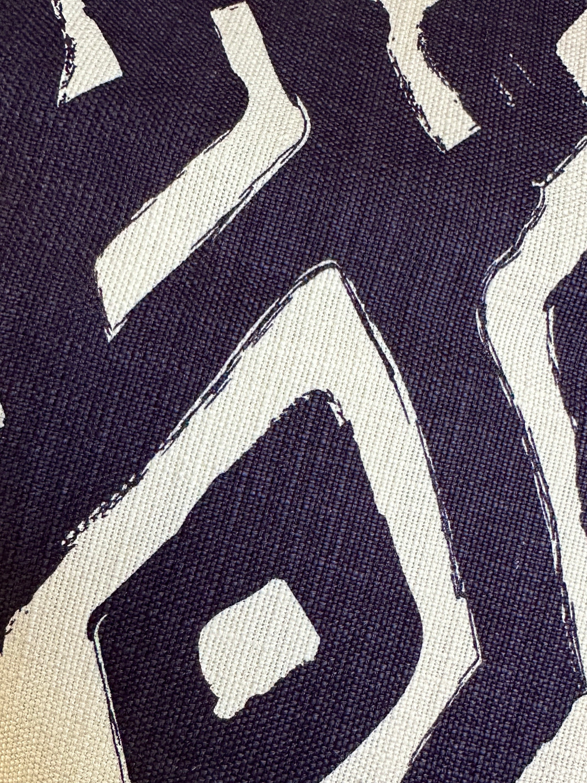 Kuba Linen Pillow Cover - Ink Navy