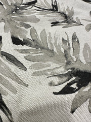 Linen Leaf Pillow Cover - Gray