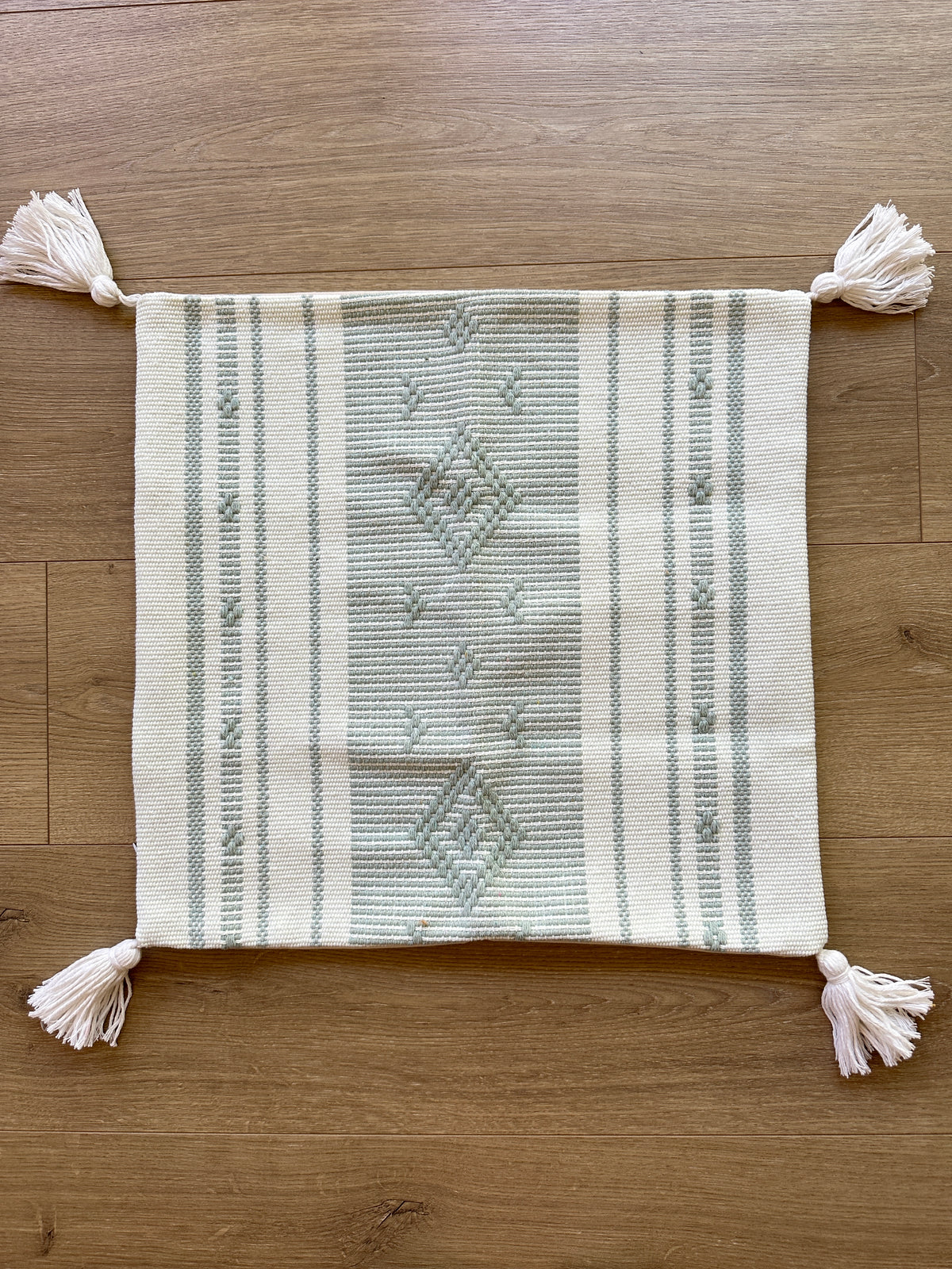 Tassle Pillow Cover - Mint Green - Last one!