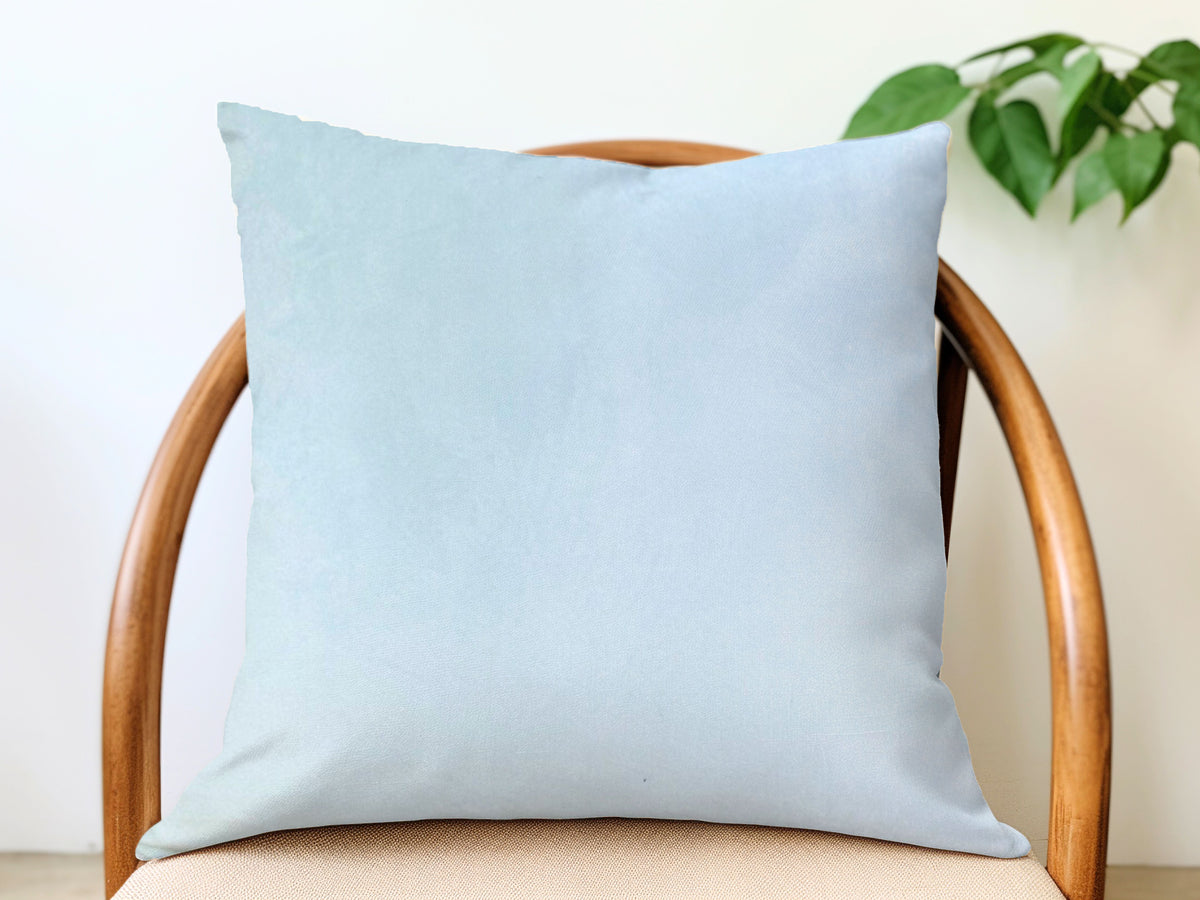 Plush Velvet Pillow Cover - Powder Blue