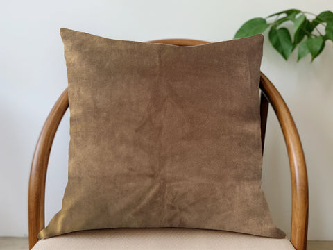 Plush Velvet Pillow Cover - Sable Brown