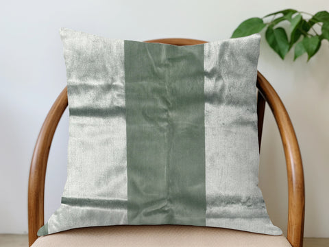 Velvet 2 Tone Stripe Pillow Cover - Sage