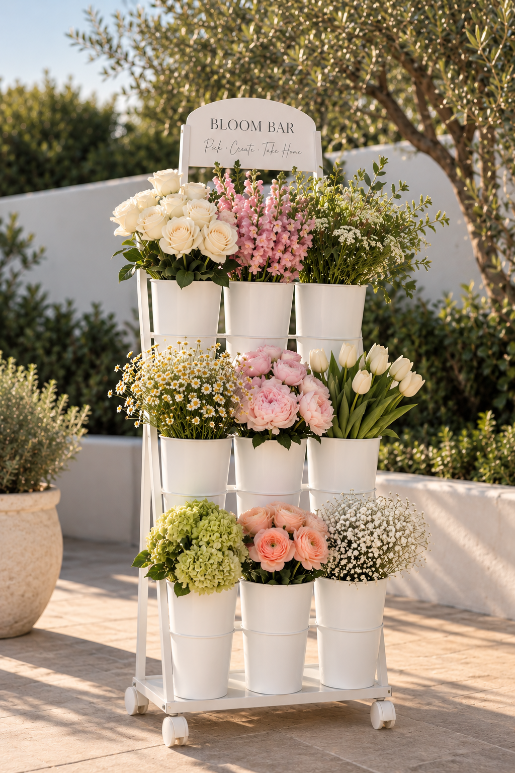 Flower Bloom Bar Cart - Rental
