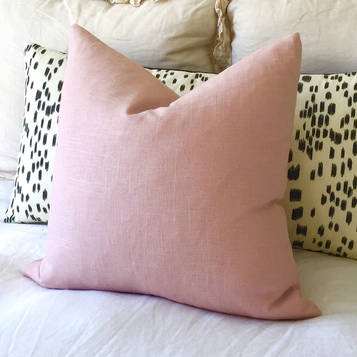 Miss Blush - Blush Linen Pillow Cover