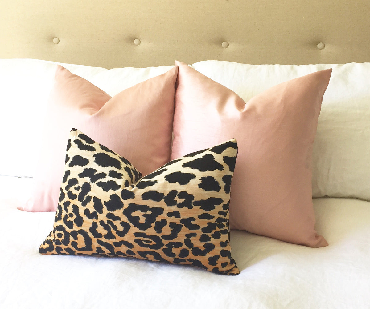 Blush Pillow Cover - Faux Silk