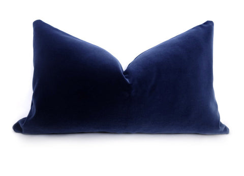 Plush Velvet Pillow Cover - Denim Navy
