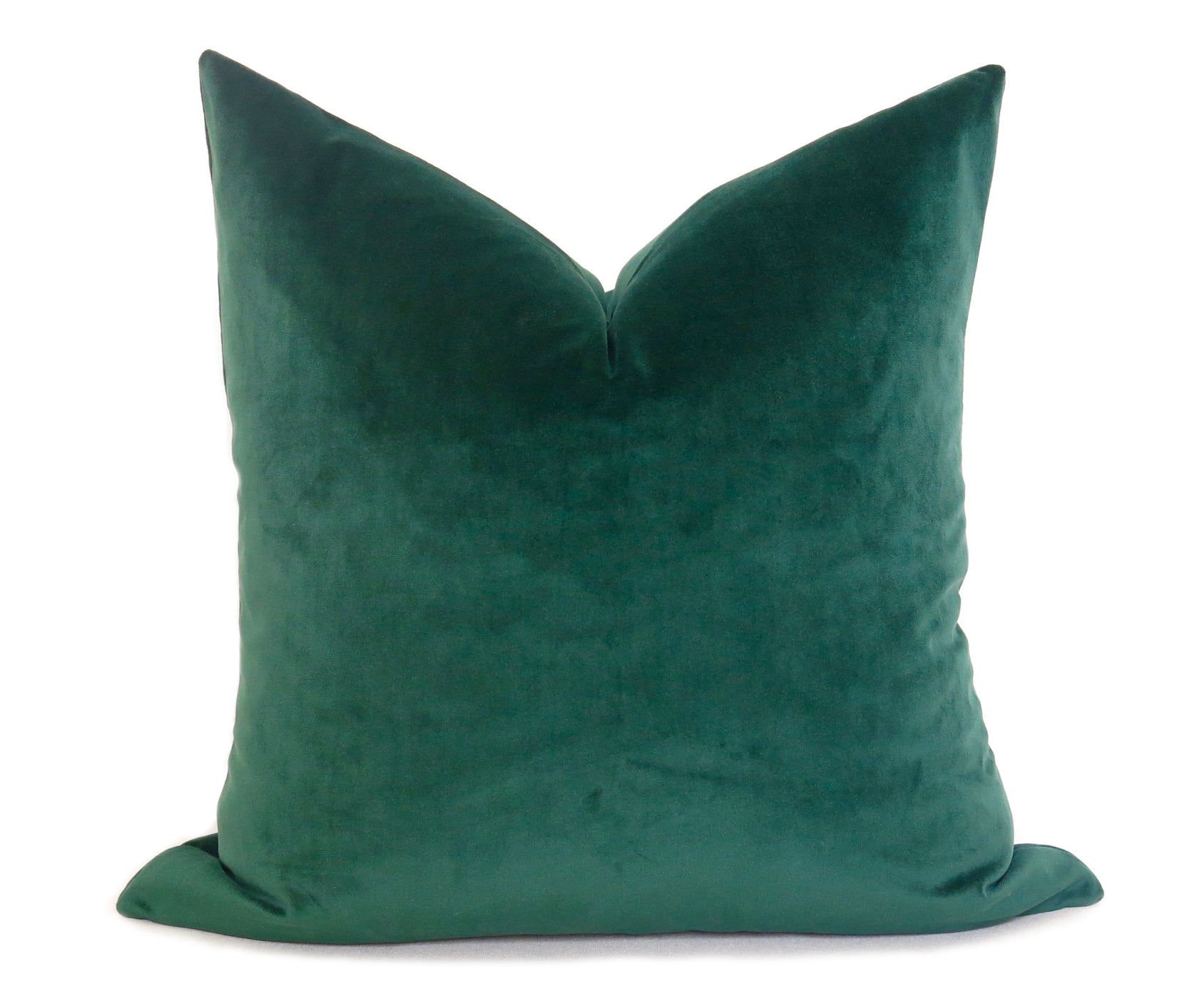 Plush Velvet Pillow Cover - Emerald Green