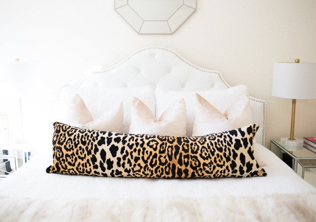 Leopard Velvet Pillow Cover - Gold