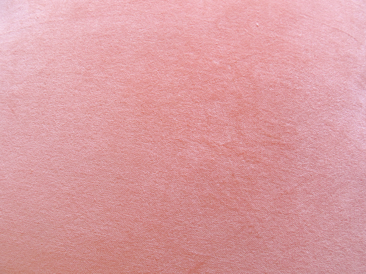 Cotton Velvet Pillow Cover - Peach