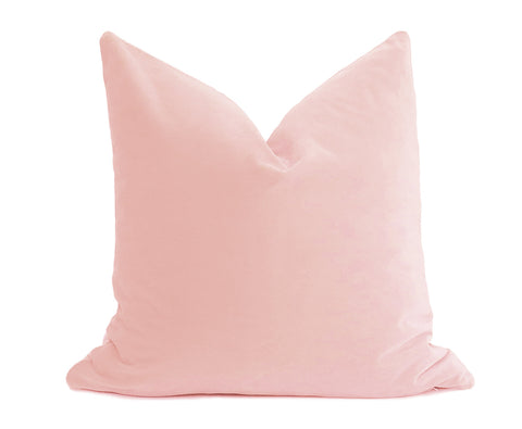 Belgium Velvet Pillow Cover - Blush