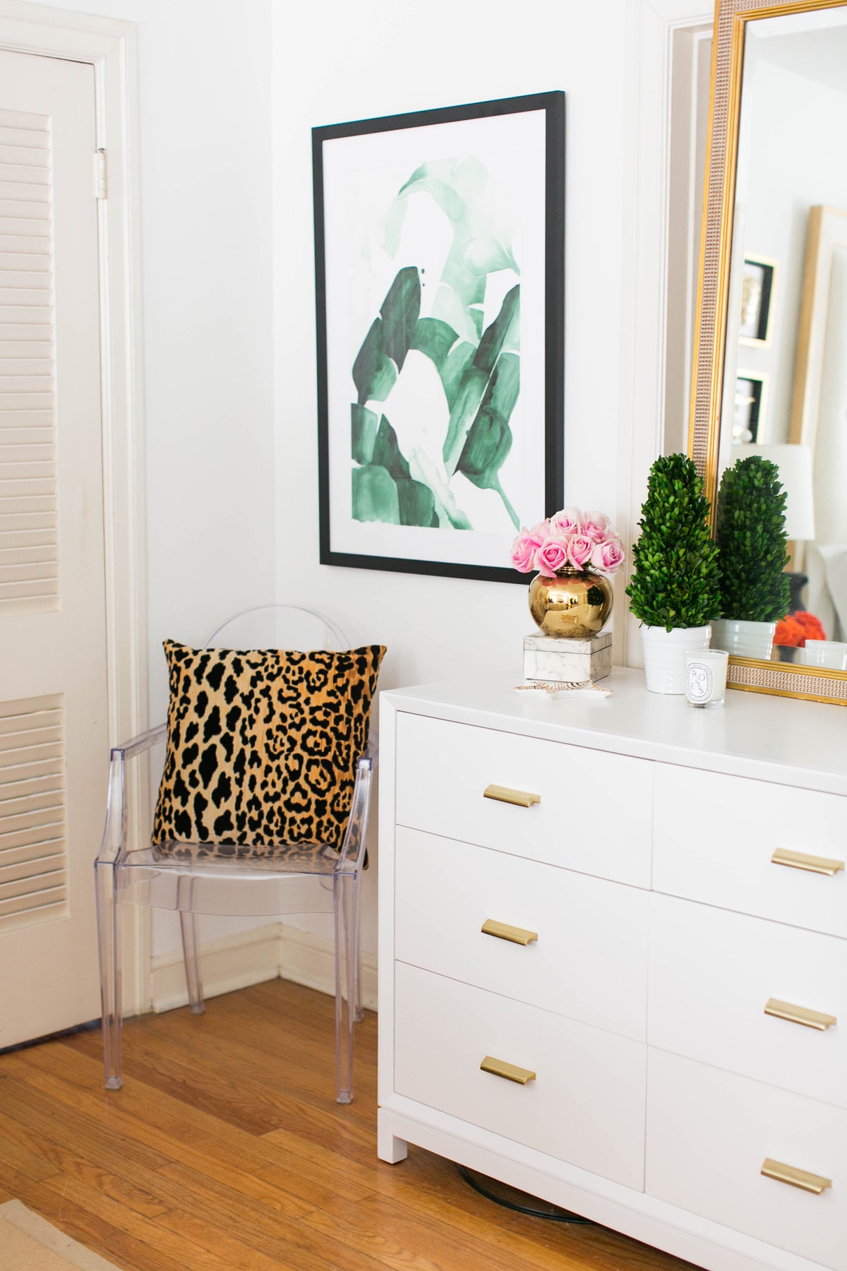 Leopard Velvet Pillow Cover - Gold