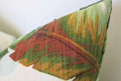 Tropical Palms Linen Pillow Cover