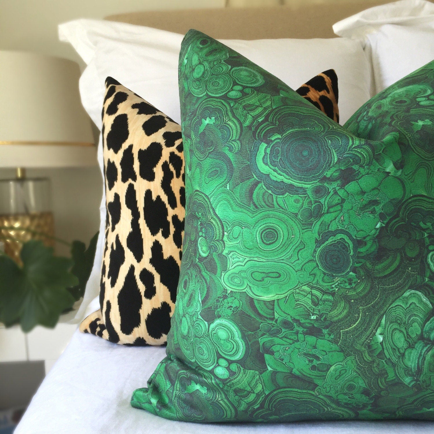 Malachite Pillow Cover - Green