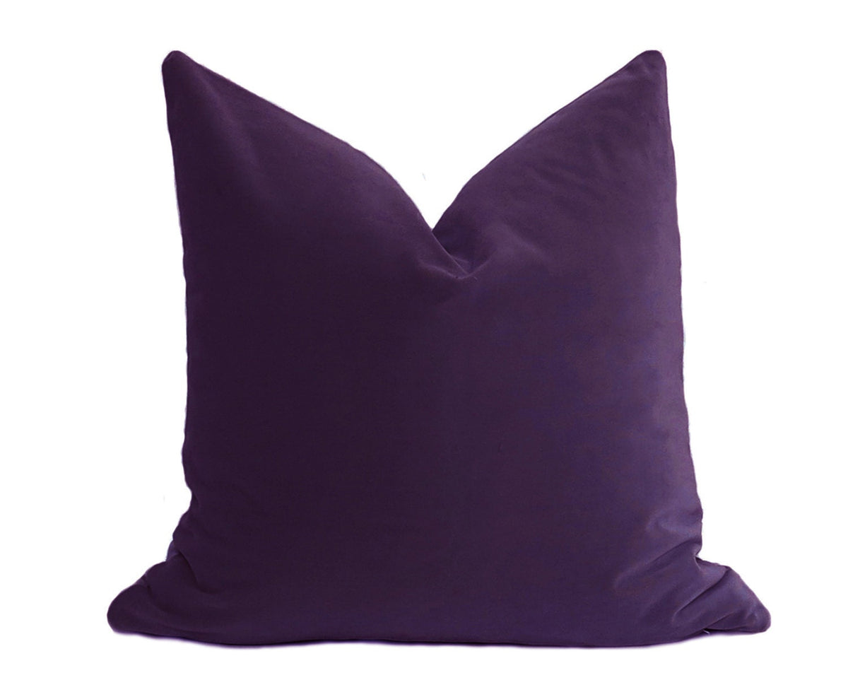 PLUSH Velvet Pillow Cover - Plum