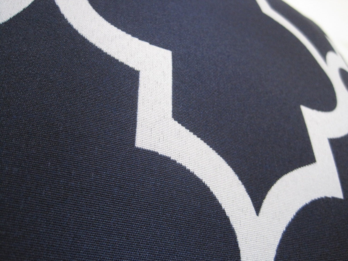Moroccan Pillow Cover - Navy Blue
