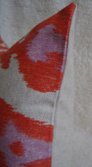 Ikat Designer Linen Pillow Cover - 18x18 inch
