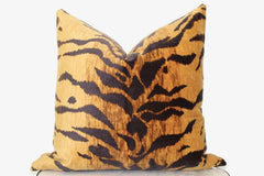 Tigress Velveteen Pillow Cover - Gold