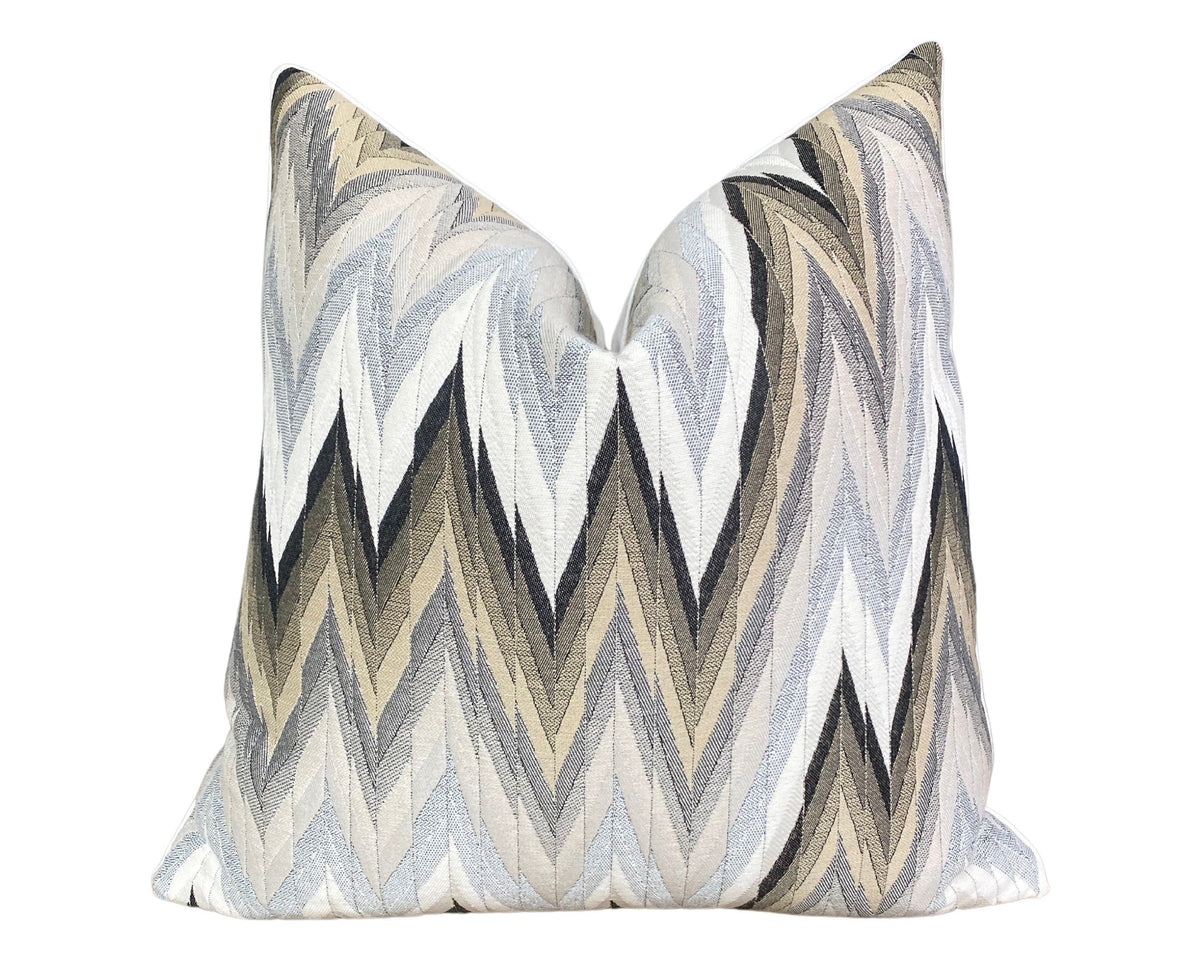 Flamestitch Decorative Pillow Cover - Neutral