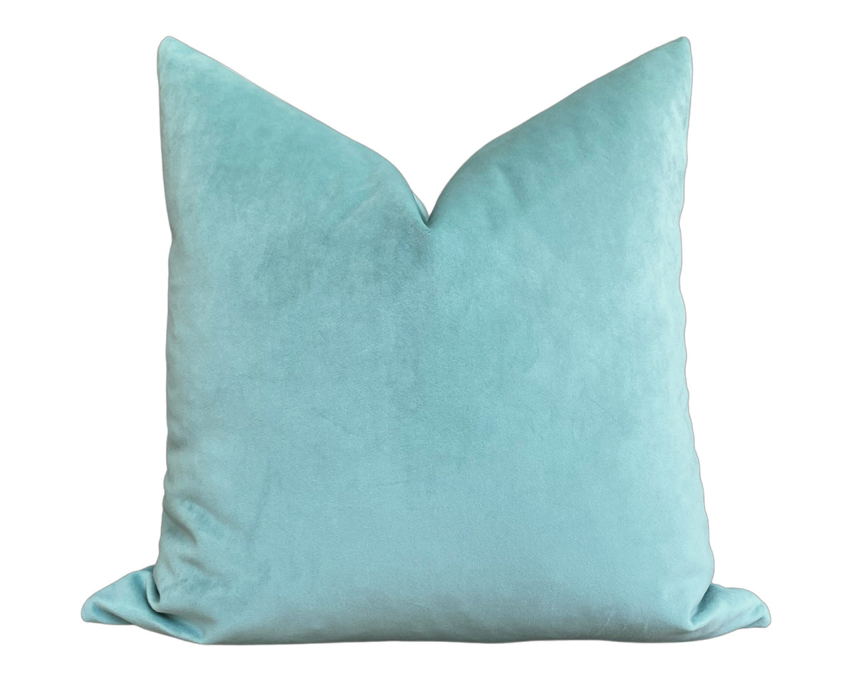 BLISS Velvet Pillow Cover - Aqua