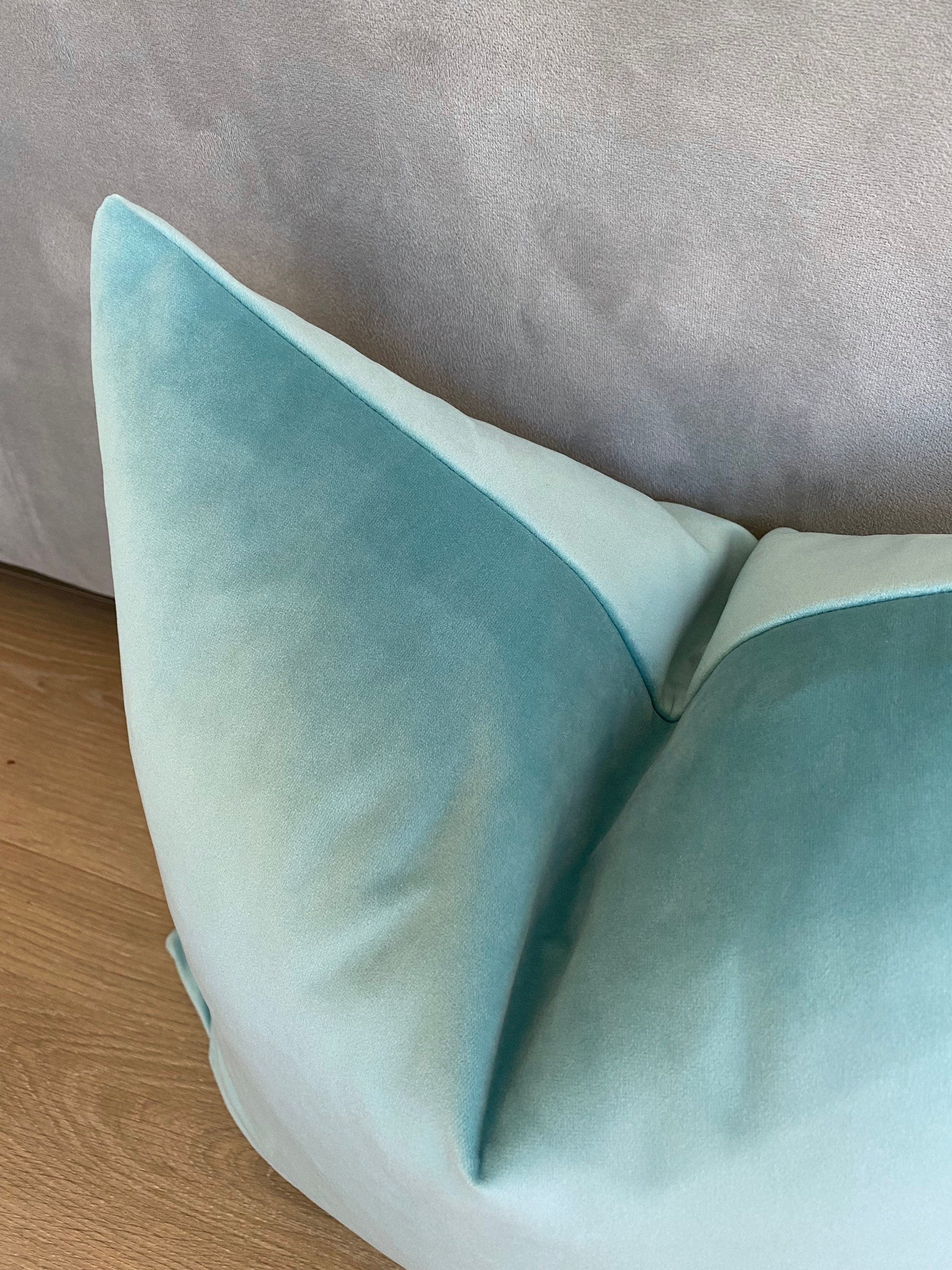BLISS Velvet Pillow Cover - Aqua