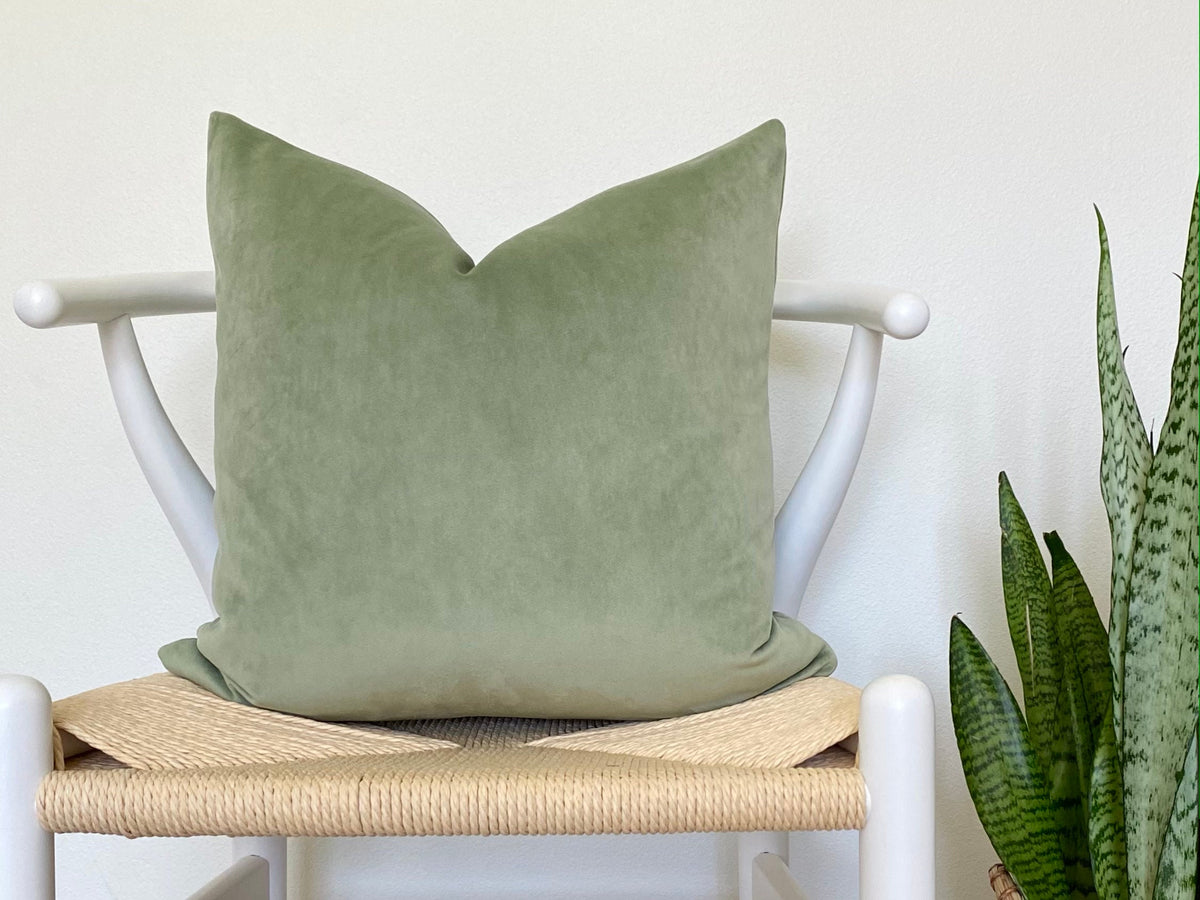 Belgium Velvet Pillow Cover - Mint Green
