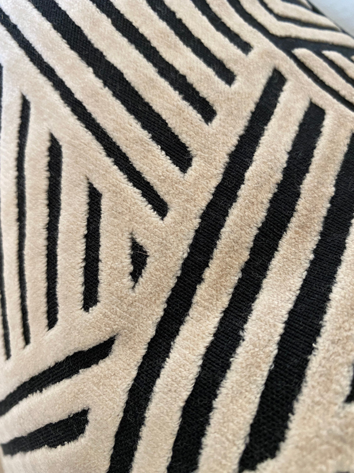 Sun Dial Pillow Cover - Cream and Black