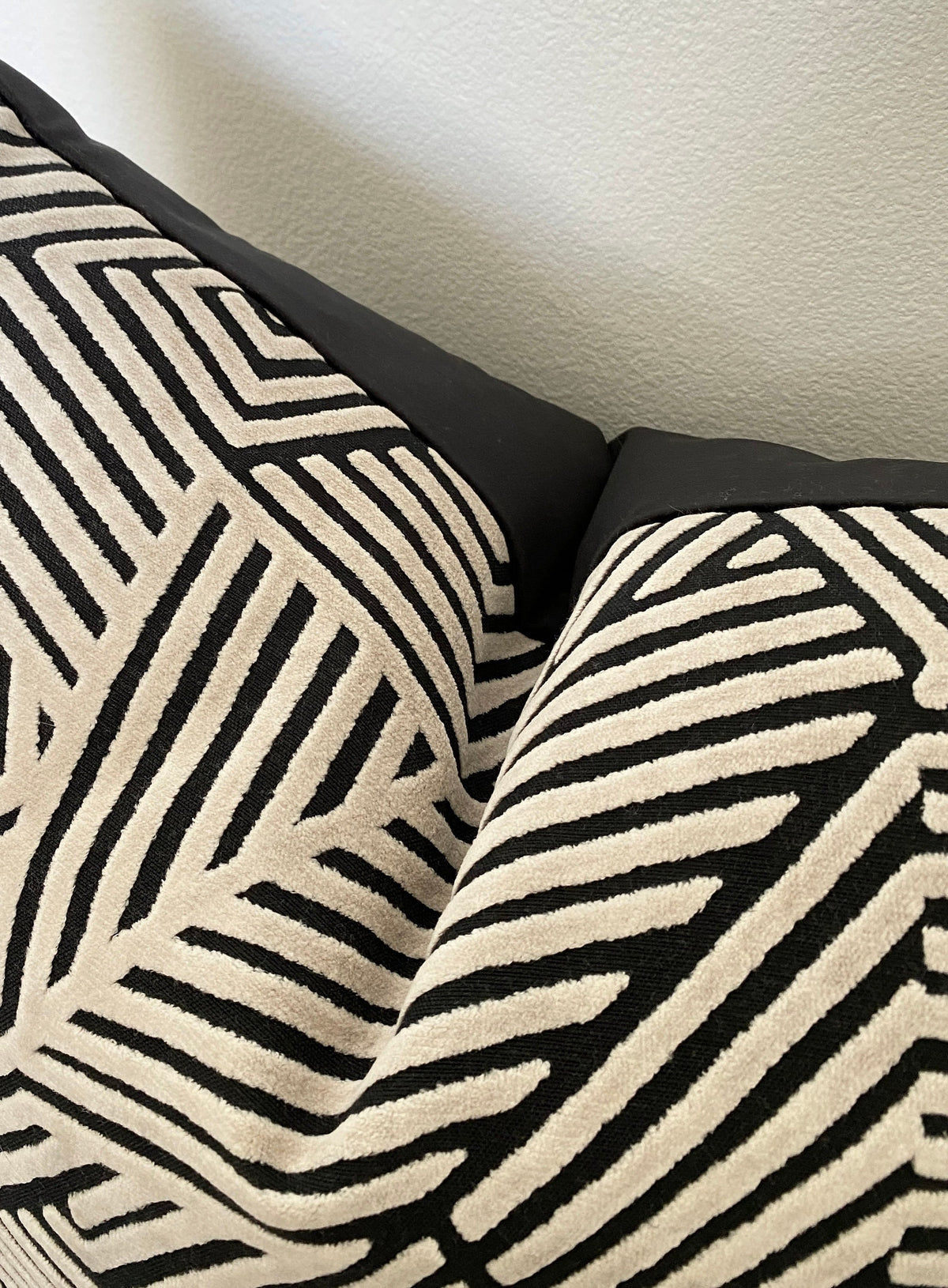 Sun Dial Pillow Cover - Cream and Black