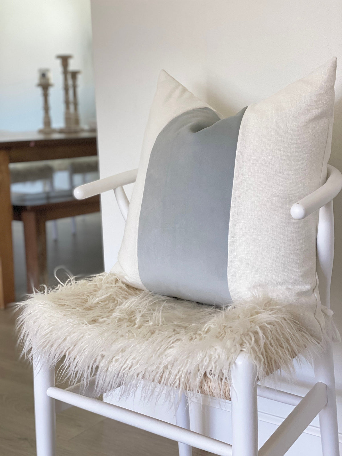 Mezzo Pillow Cover - Dusty Blue