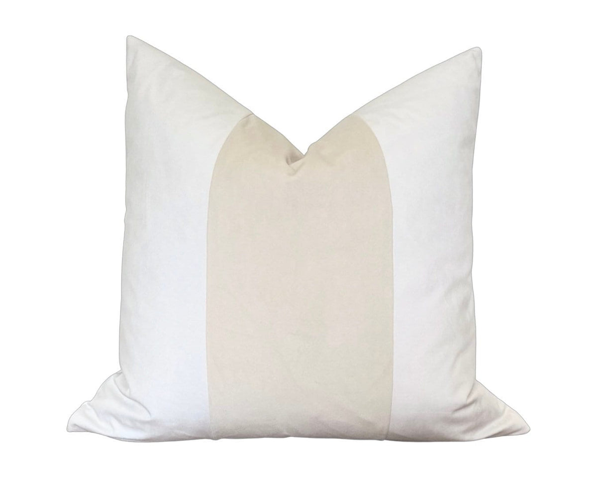 Mezzo Plush Velvet Pillow Cover - Tan