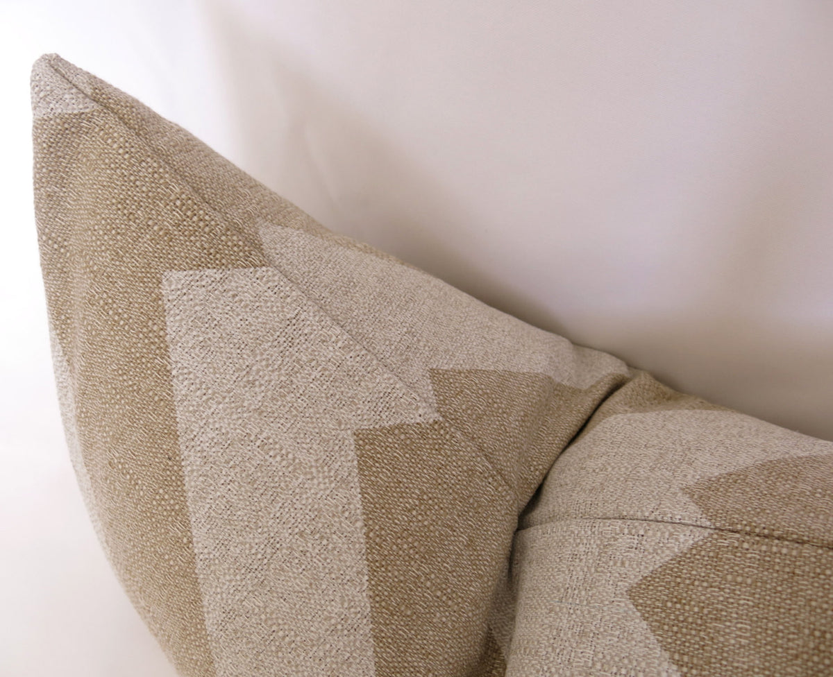 Grande Chevron Pillow Cover - Natural and White