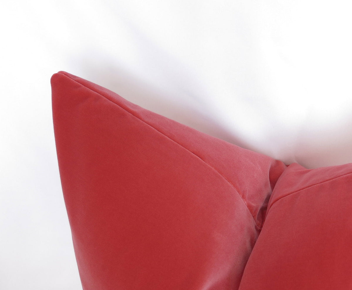 Belgium Velvet Pillow Cover - Coral