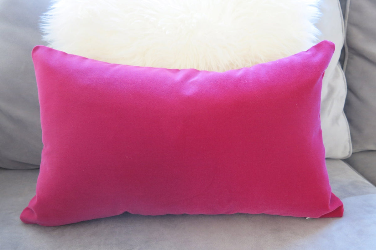 Belgium Velvet Pillow Cover - Magenta