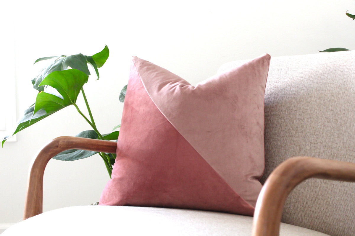 Slash Velvet Pillow Cover - Desert