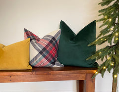 Christmas Pillow Cover - Tartan