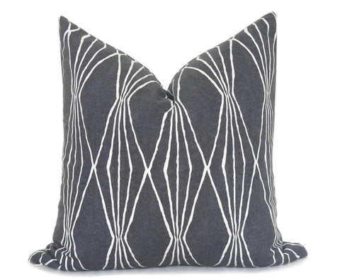 Mid Century Pillow Cover - Charcoal